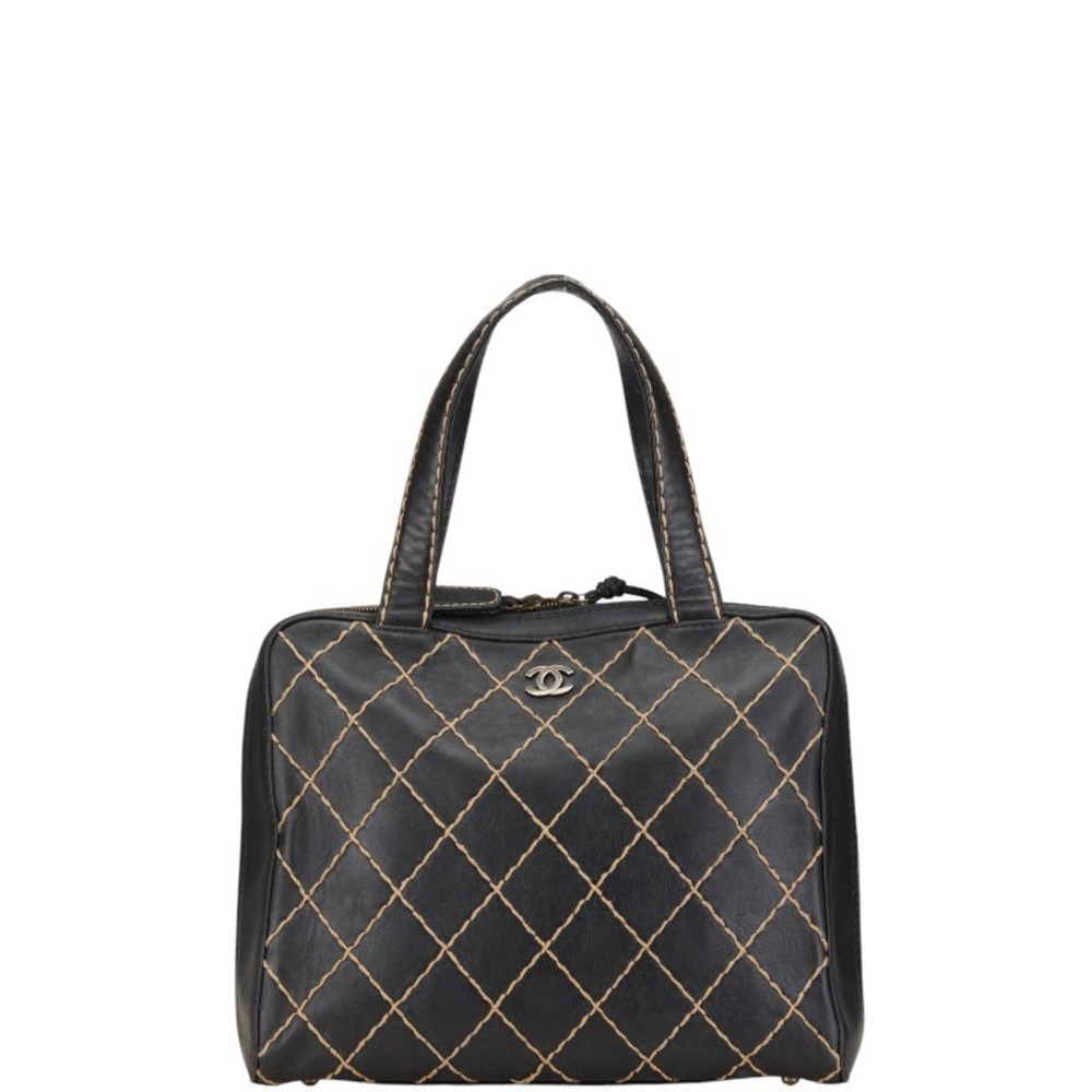 Chanel Large Surpique Bowler Bag Black
